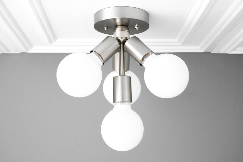 Lampada a plafone elegante Glorica Glass - Design con globo bianco per ambienti contemporanei | Esilora