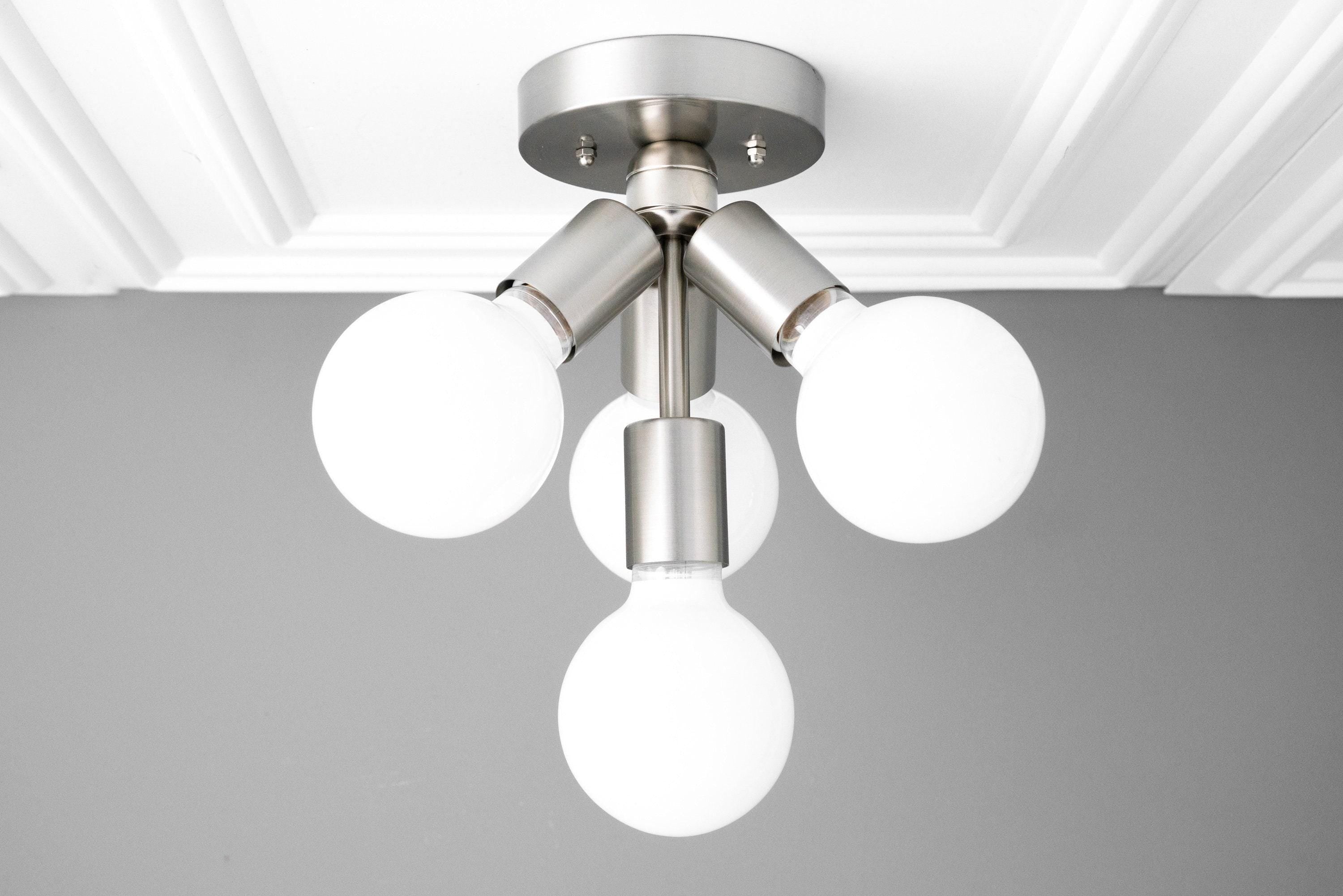 Lampada a plafone elegante Glorica Glass - Design con globo bianco per ambienti contemporanei | Esilora