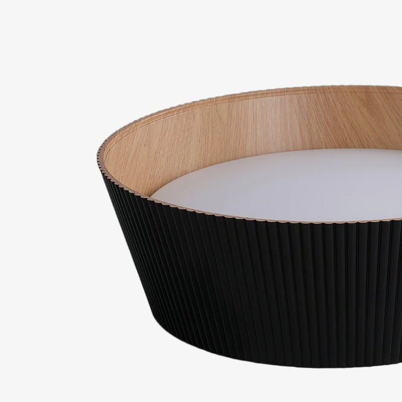 Ribravo Modern Ribbed Textured Shade Ceiling Lamp - Modern Minimalist Lamp for Living Room | Esilora