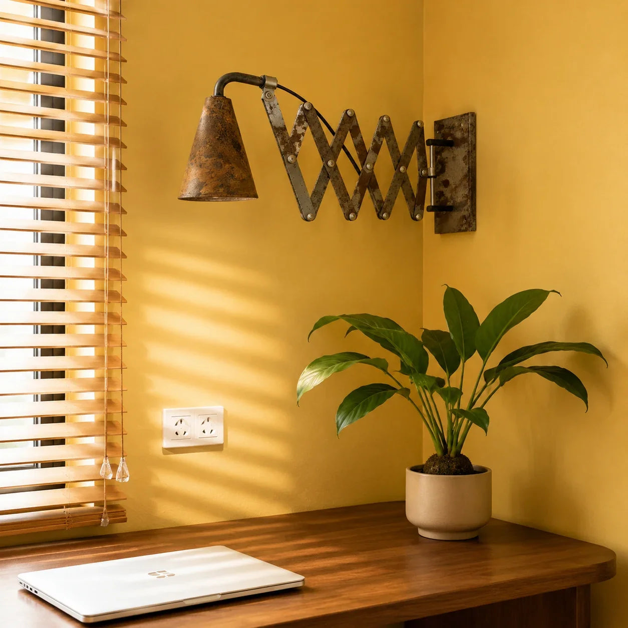 Vintage Industrial Accordion Wall Sconce | Esilora
