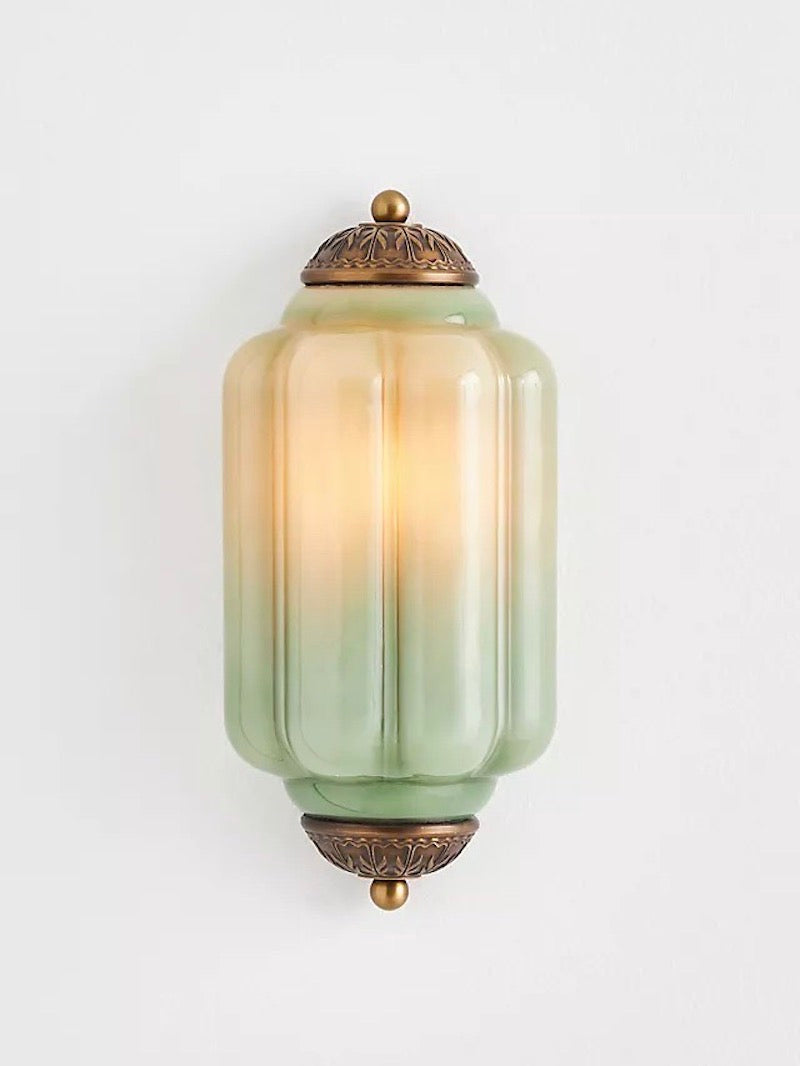 Vintage Milk Glass Flush Eloise Wall Sconce for Bedside Hallway | Esilora