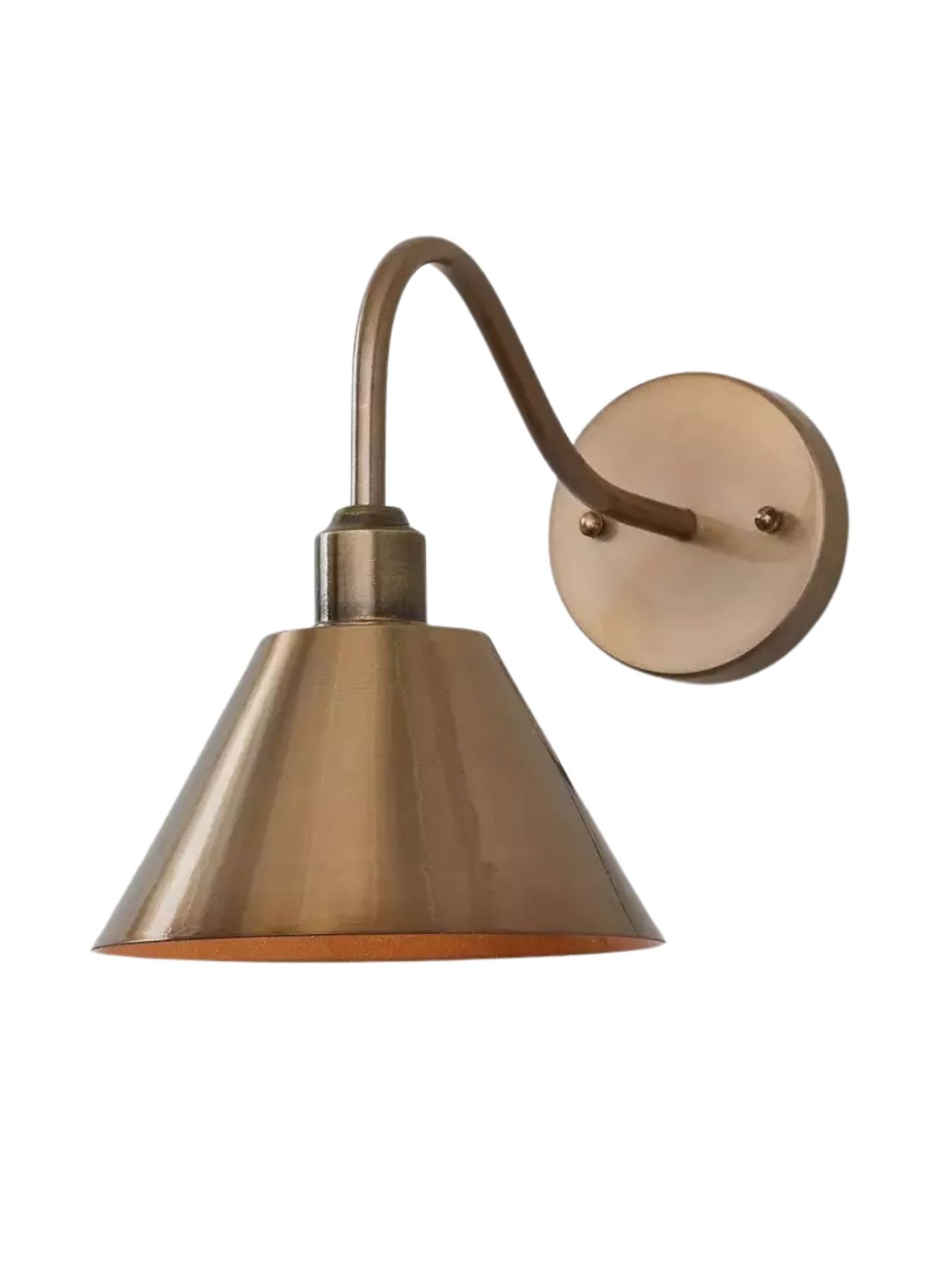Industrielle, moderne konische Wandleuchte mit klarer Metall-Silhouette | Esilora