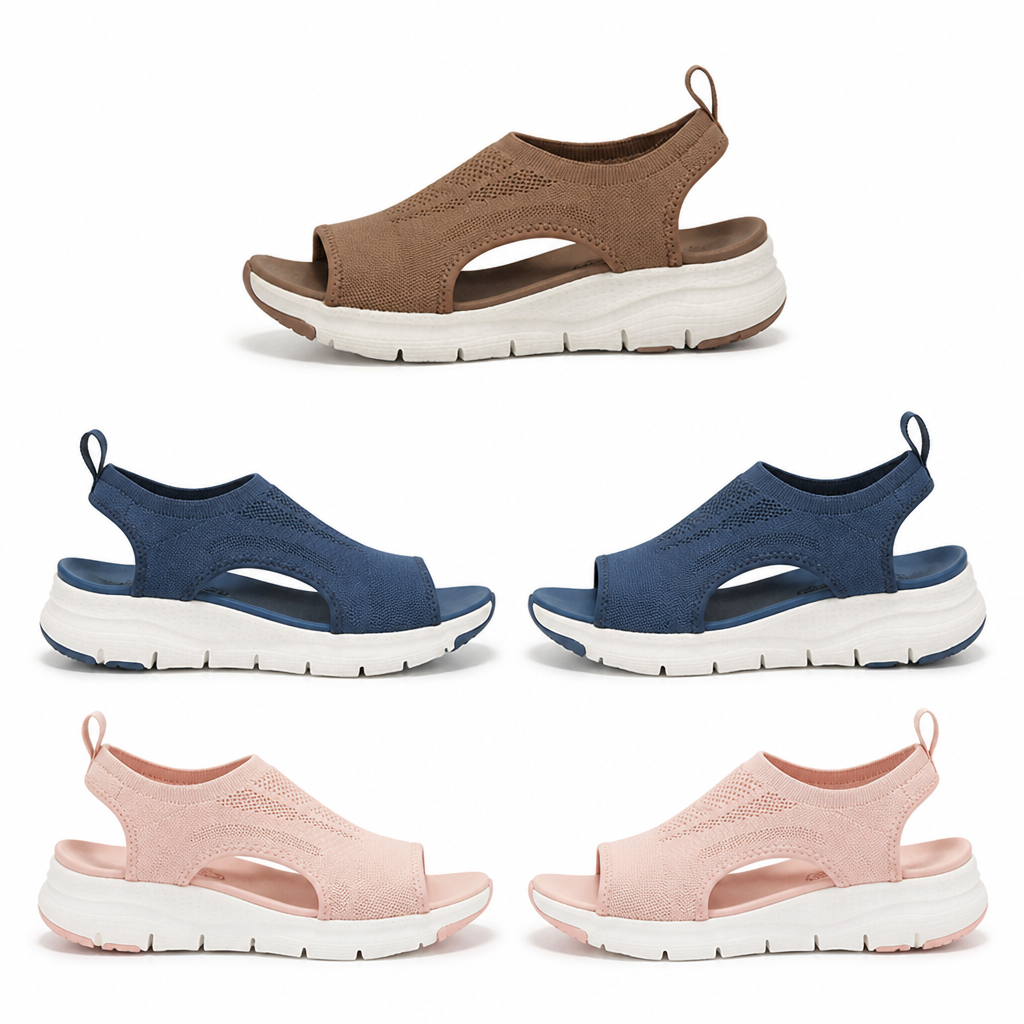 SlingFlexie – prodyšné pletené sandály typu slingback s pohodlnou podporou klenby - Esilora