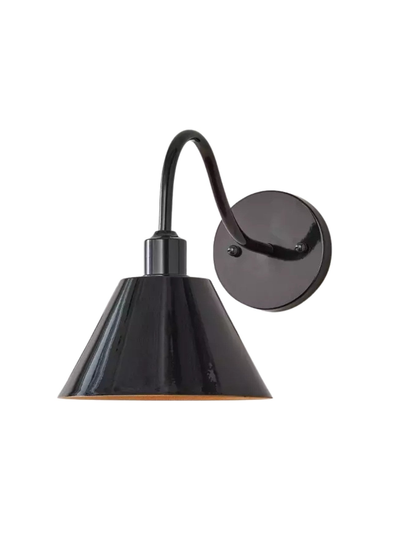 Industrielle, moderne konische Wandleuchte mit klarer Metall-Silhouette | Esilora