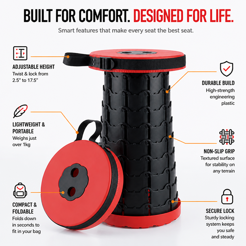 StrideSeat — Comfort solidissimo che si muove con te ovunque tu vada - Esilora