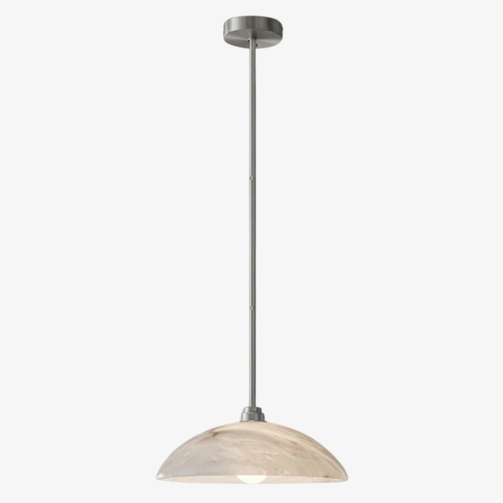 Alariv Elegant  Alabaster Dome Pendant Light - Modern Stone Lighting for Dining or Living | Esilora