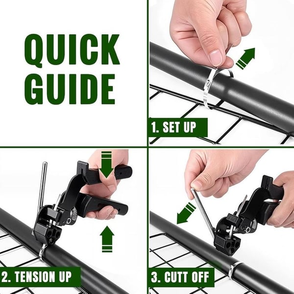 Stainless Steel Cable Tie Gun with Metal Fasteners - Esilora