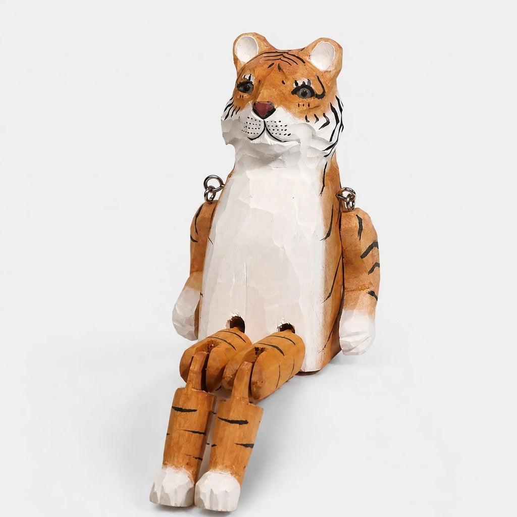 Hand-Carved Wooden Dangling-Leg Animal Ornaments | Esilora