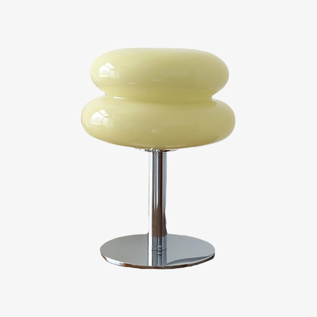 Glasentro Bauhaus-bordslampa med geometrisk glasdesign, modern accent för vardagsrum N12 | Esilora