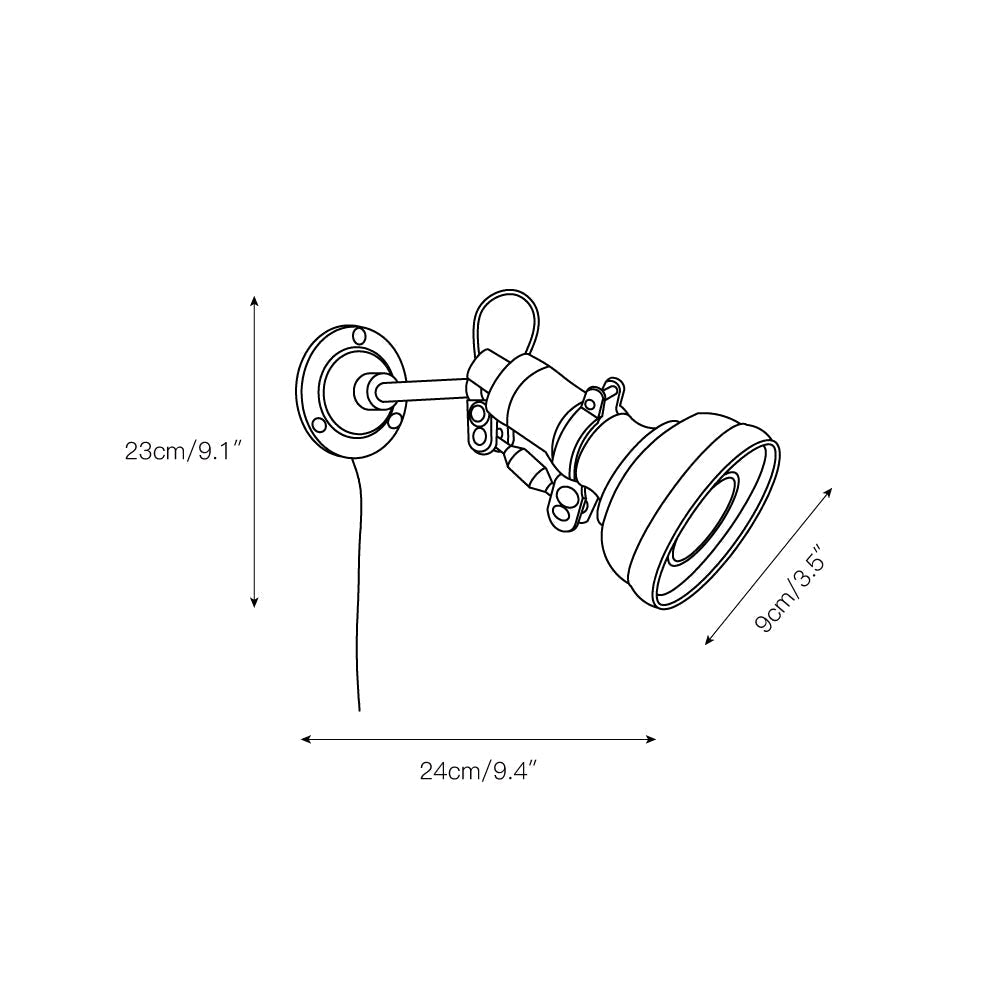 Ralph Rocker Arm Plug-in Wall Lamp | Esilora