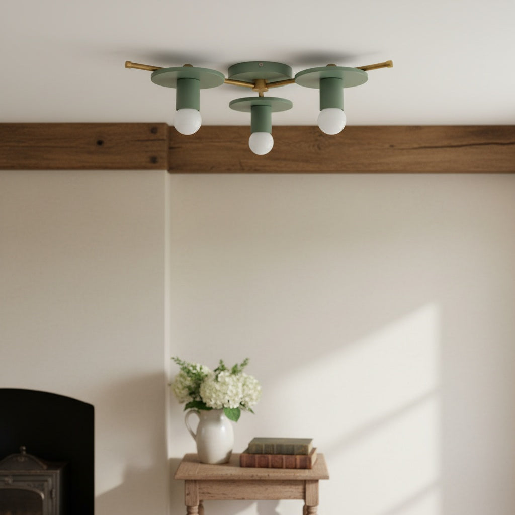Radiro Globe Sculptural Trio Ceiling Lamp — Minimalist Modern Fixture for Living & Dining | Esilora