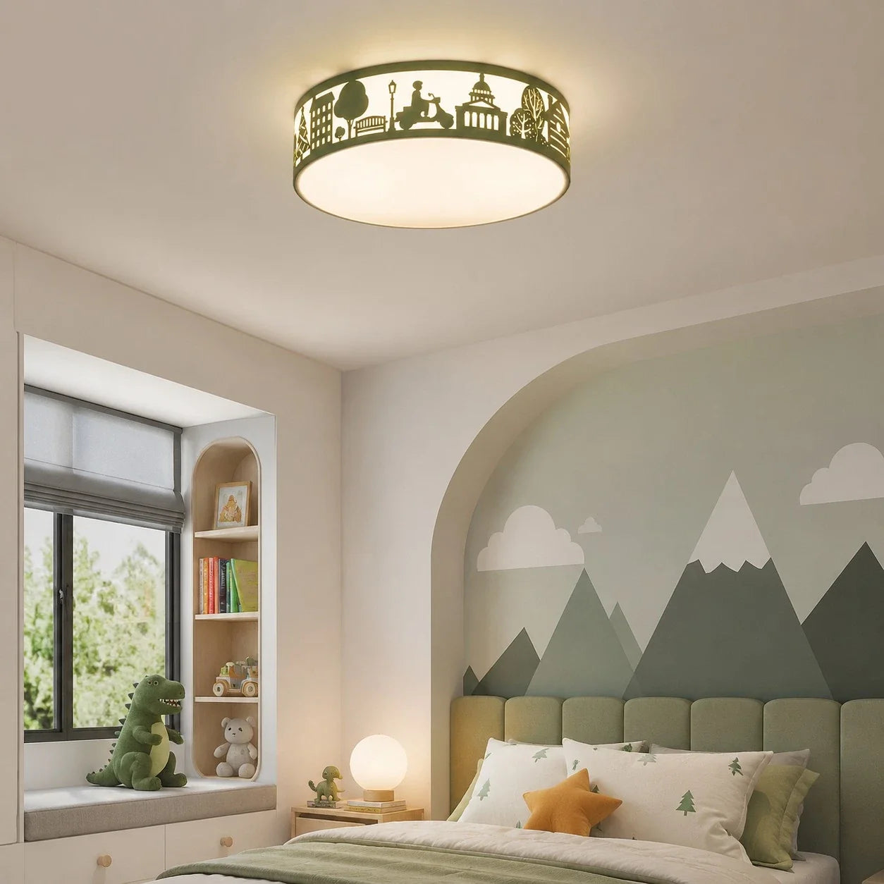 Lampada da soffitto LED a spettro completo con silhouette cava | Esilora