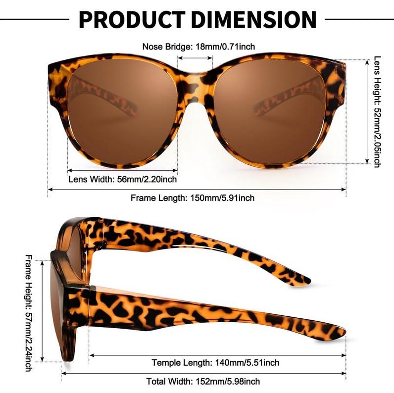 Oversized Cat-Eye Sunglasses with UV400 Polarized Lenses - Esilora