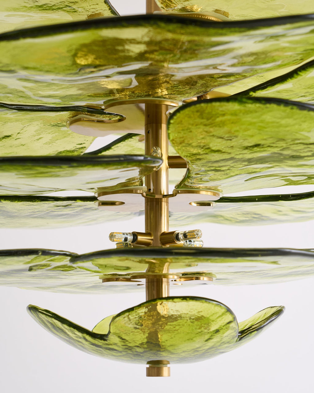 Lotus Leaf Layered Glass Chandelier | Esilora