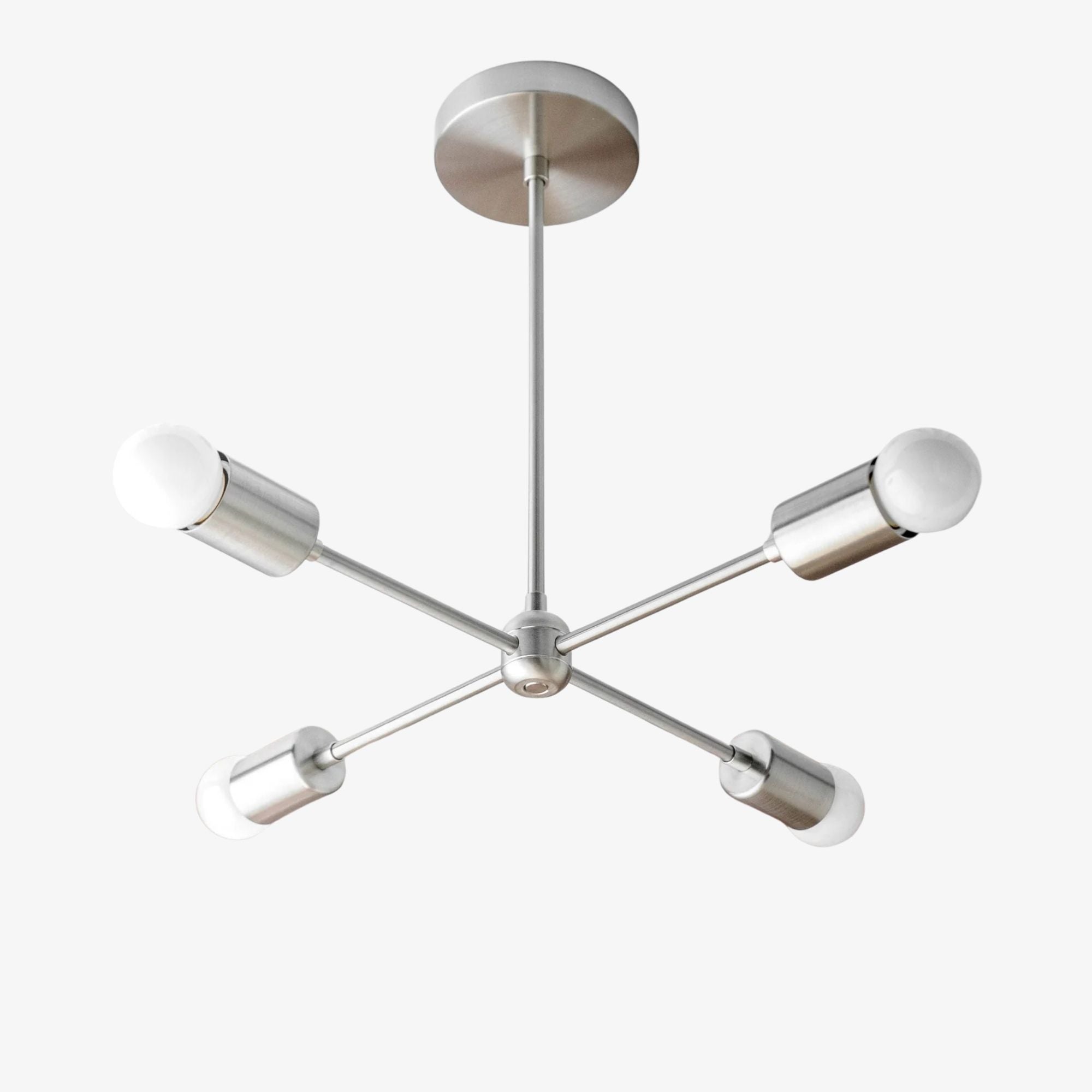 Mobilux Line Mid-Century Gold Sputnik Kronleuchter – Halbeinbau geometrische Messingleuchte | Esilora