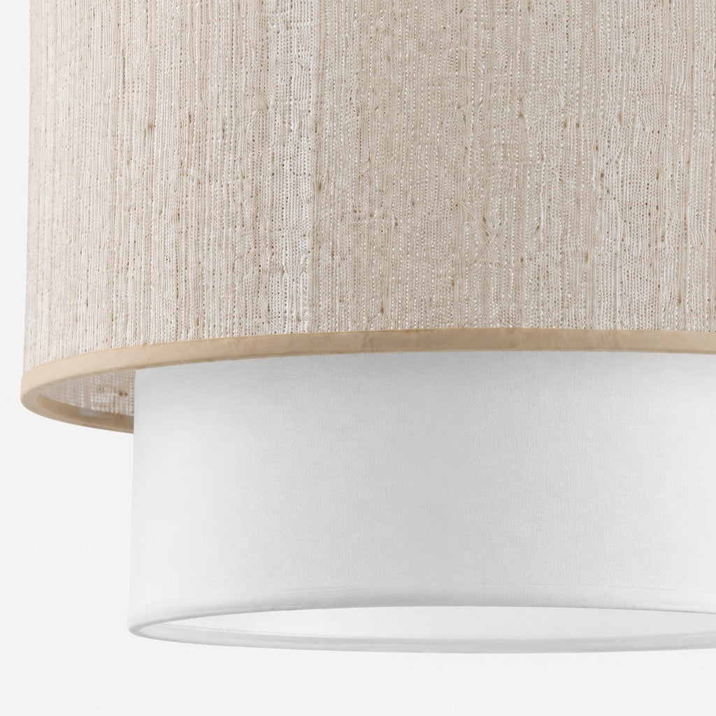 Wabi-Sabi Linen Drum Pendant Lamp | Esilora