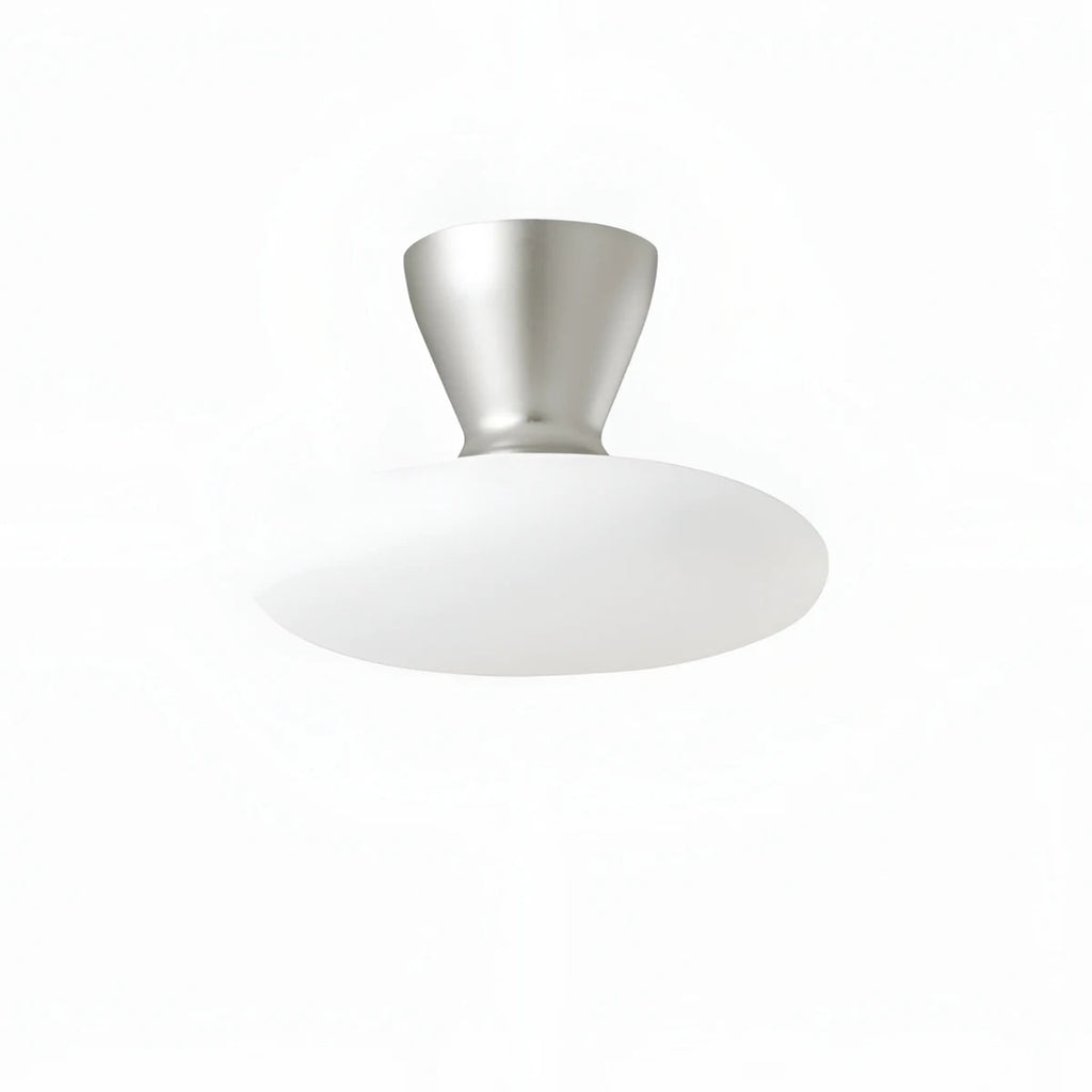 Konos White Glass Flush Mount Ceiling Light | Esilora