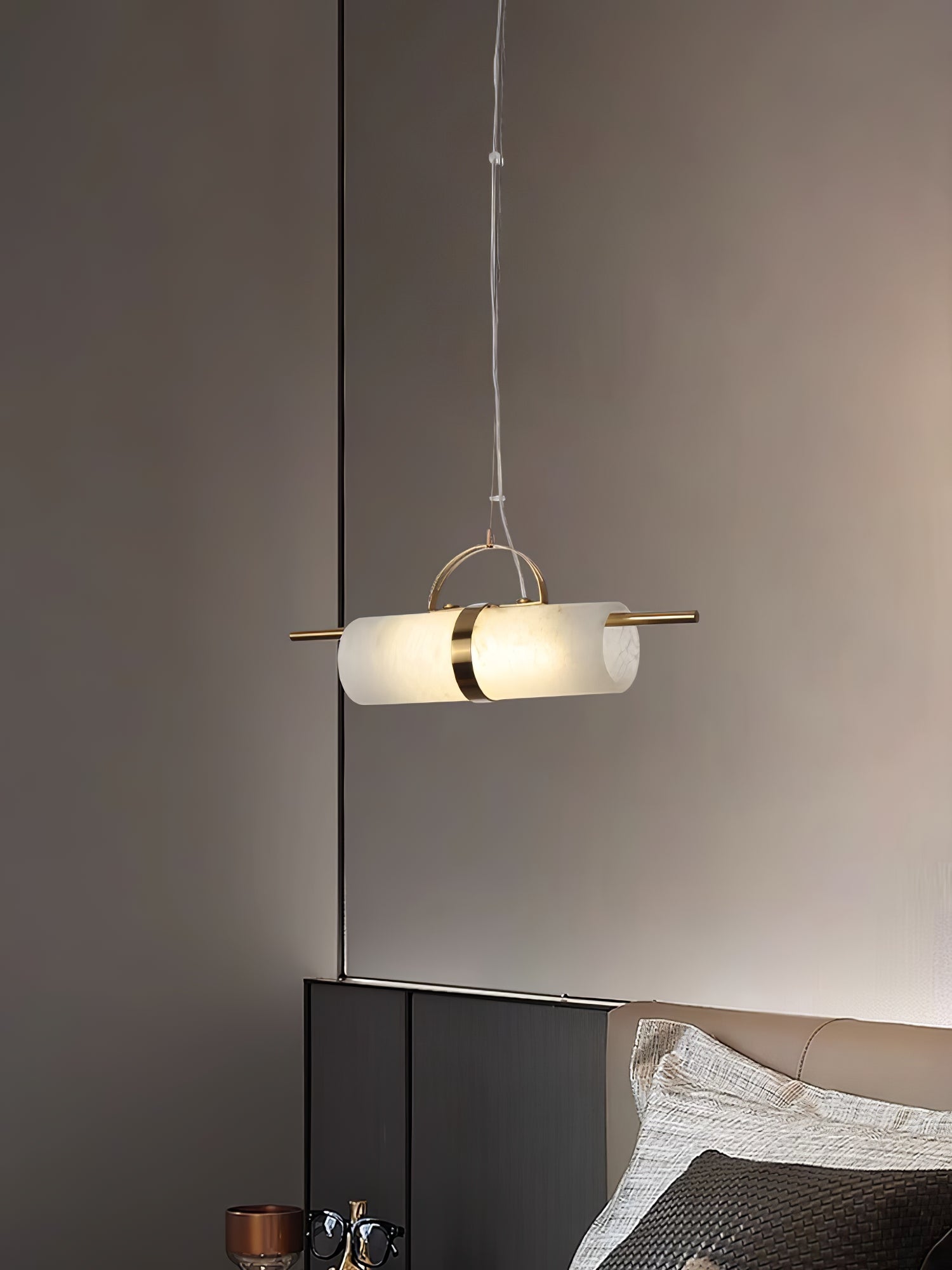Mini Zylindrische Alabaster Pendelleuchte | Esilora