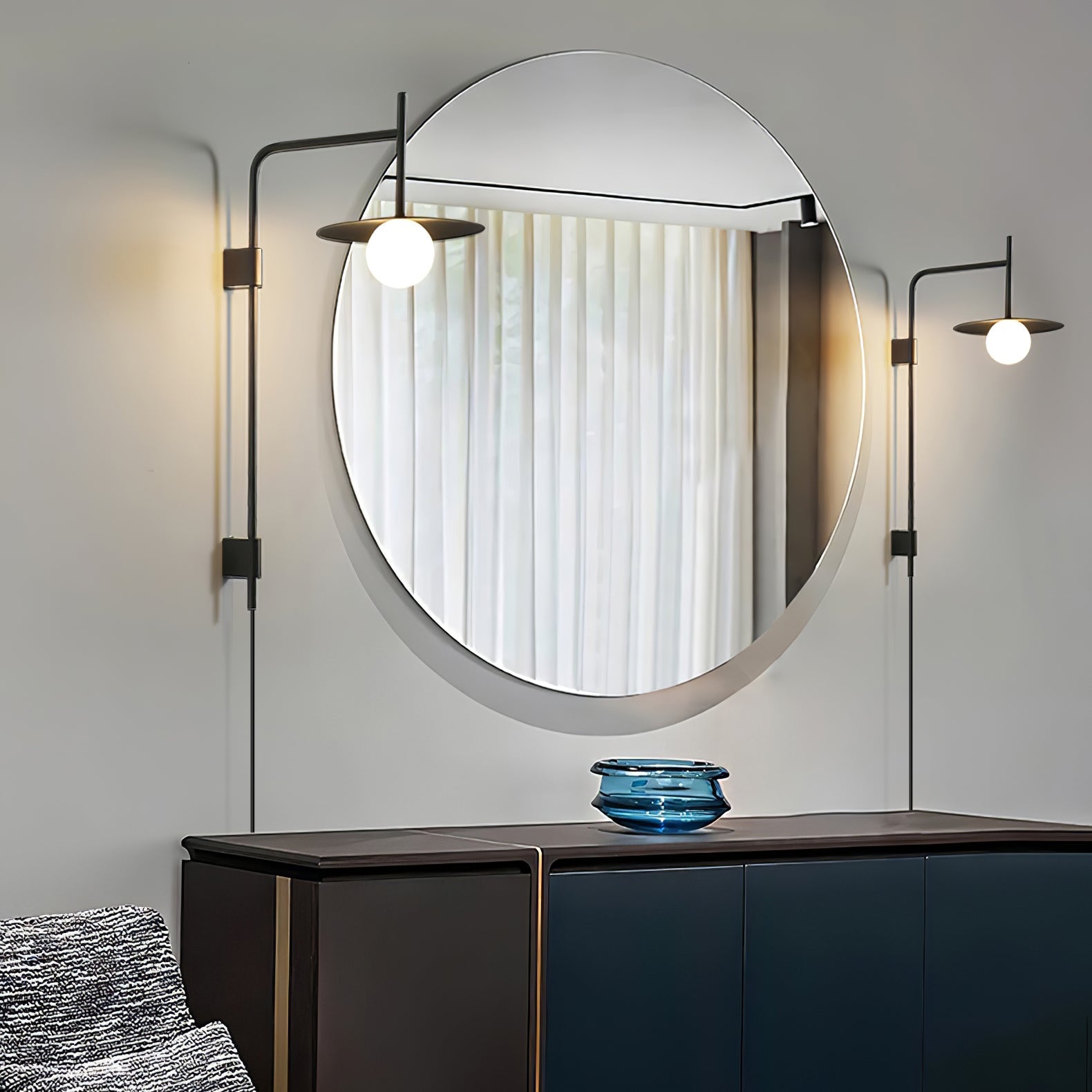 Nordic Swing Arm Wall Lamp for Living Room M22 | Esilora
