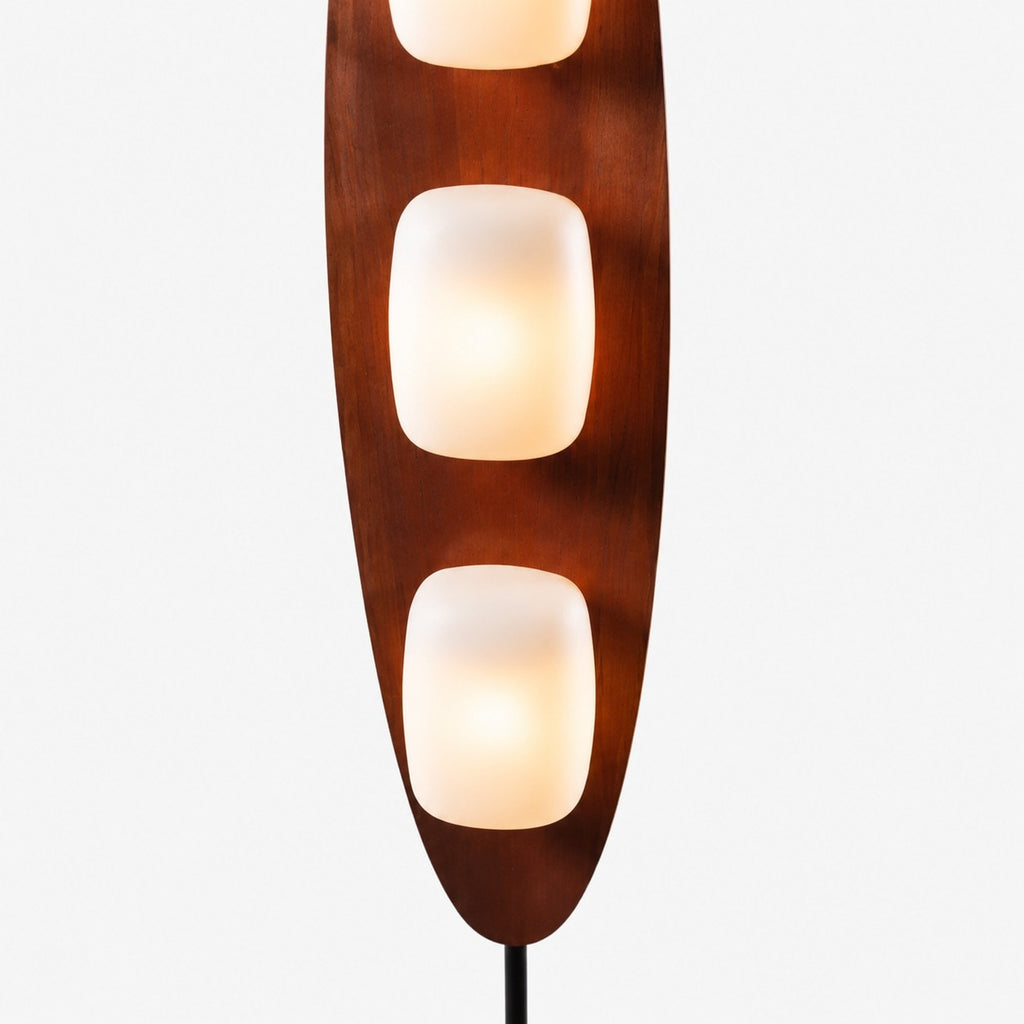 Bauhaus Walnut Tone Floor Lamp | Esilora
