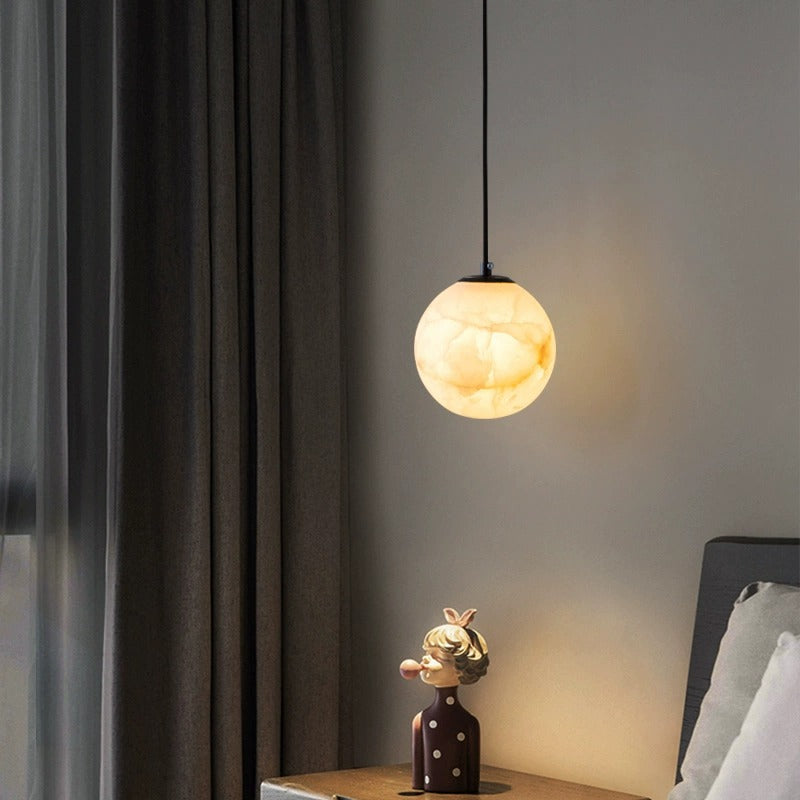 Nordic Minimalist Alabaster Pendant Light | Esilora