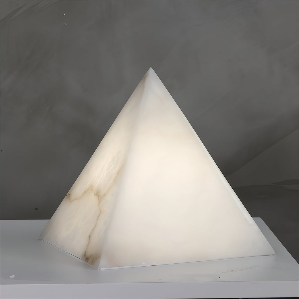 Alabaster Pyramid Table Lamp | Esilora