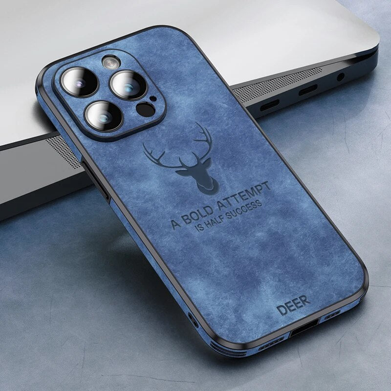 Slim Shockproof Smartphone Case in Genuine Leather – Stylish Protection - Esilora