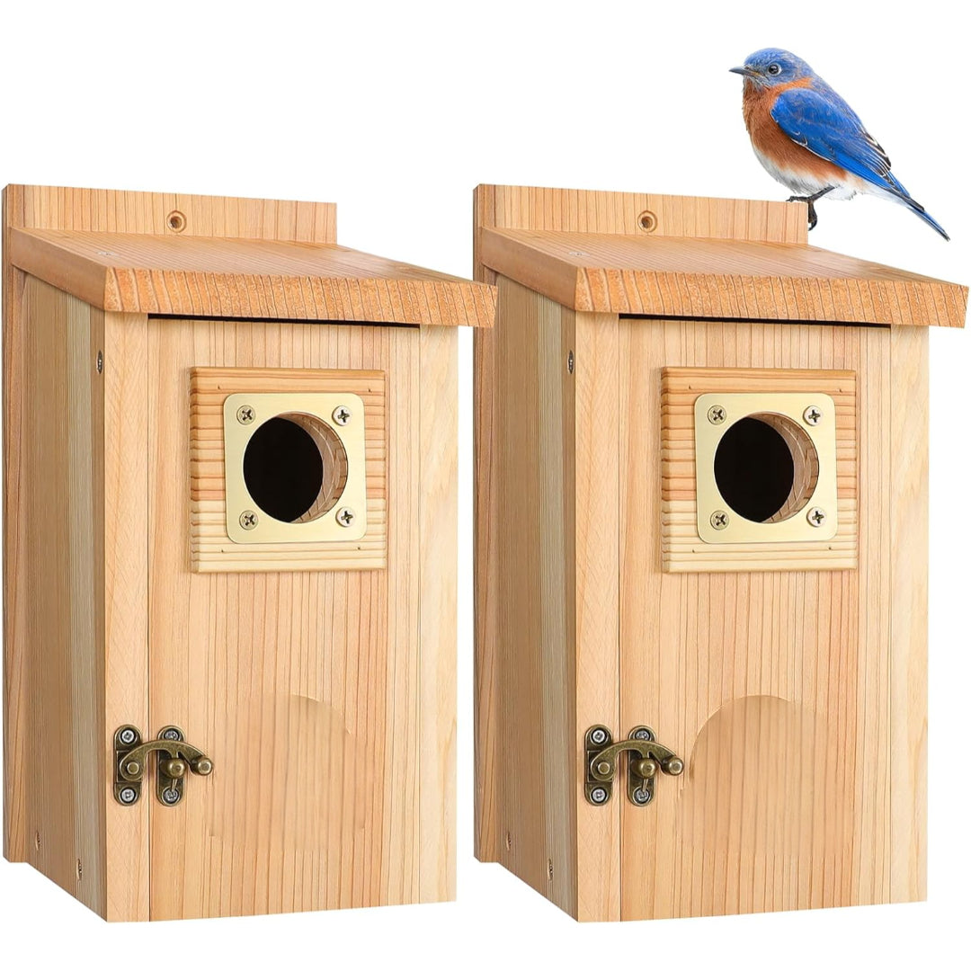 Caja nido de madera resistente a la intemperie — construcción resistente a la putrefacción