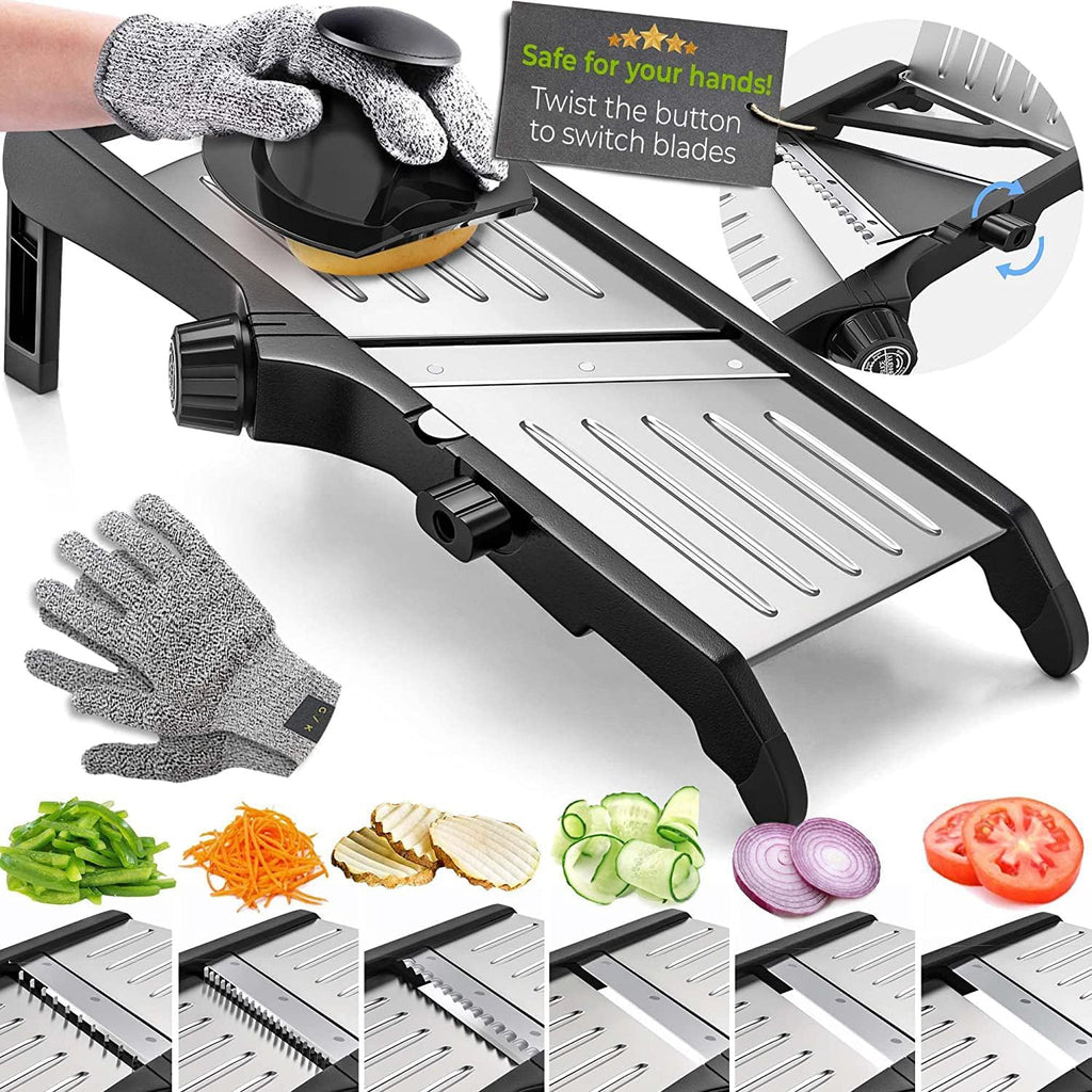 Precision Food Slicer with Safety Gloves – Safe Kitchen Tool for Meal Prep - Esilora