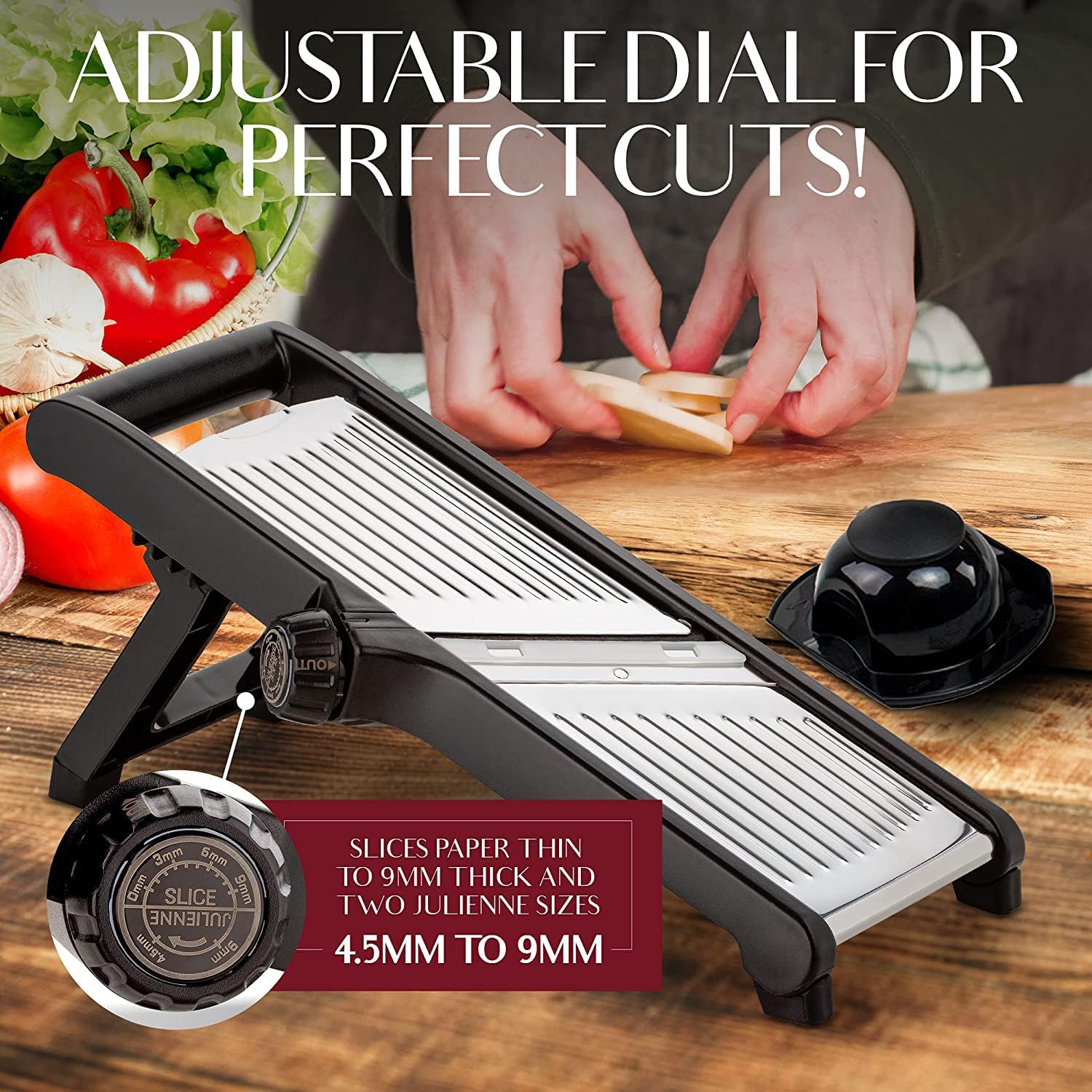 Precision Food Slicer with Safety Gloves – Safe Kitchen Tool for Meal Prep - Esilora