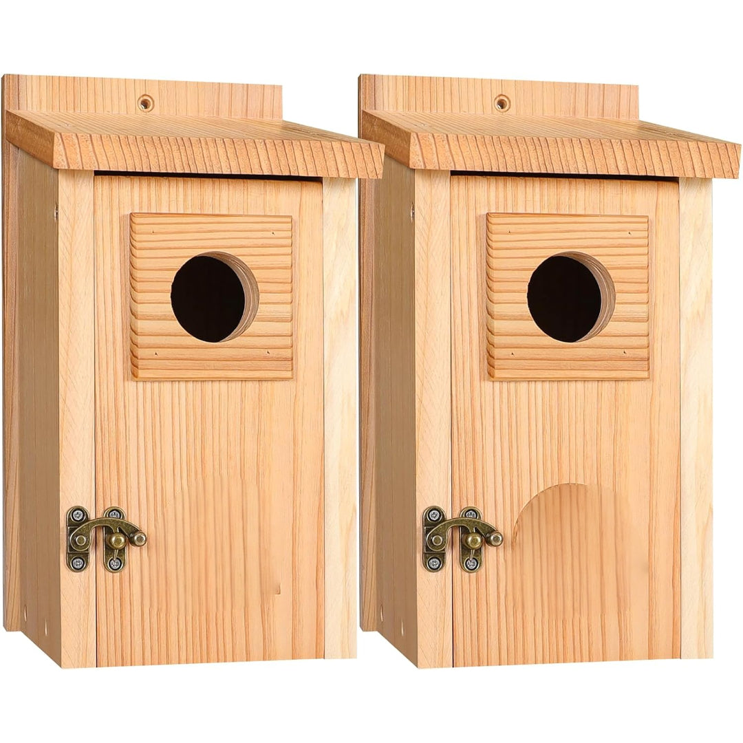 Caja nido de madera resistente a la intemperie — construcción resistente a la putrefacción