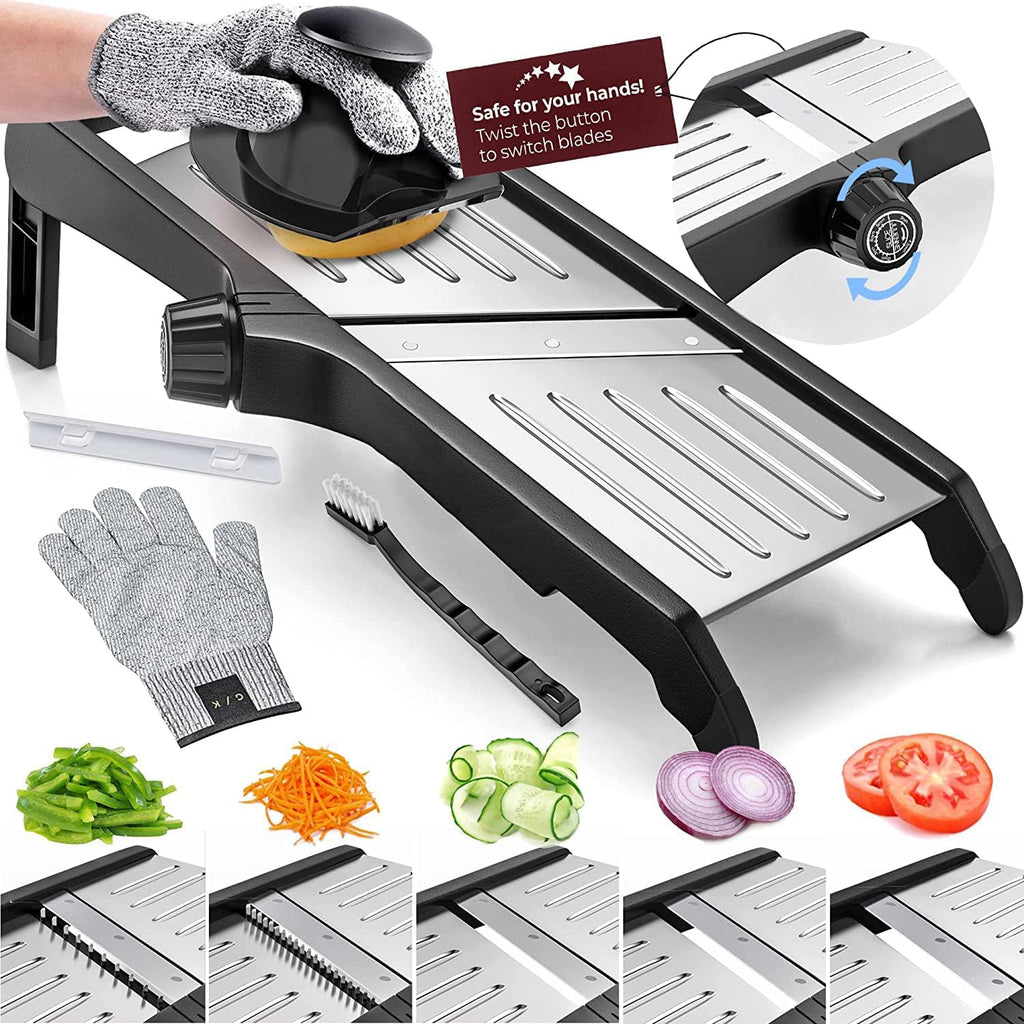 Precision Food Slicer with Safety Gloves – Safe Kitchen Tool for Meal Prep - Esilora
