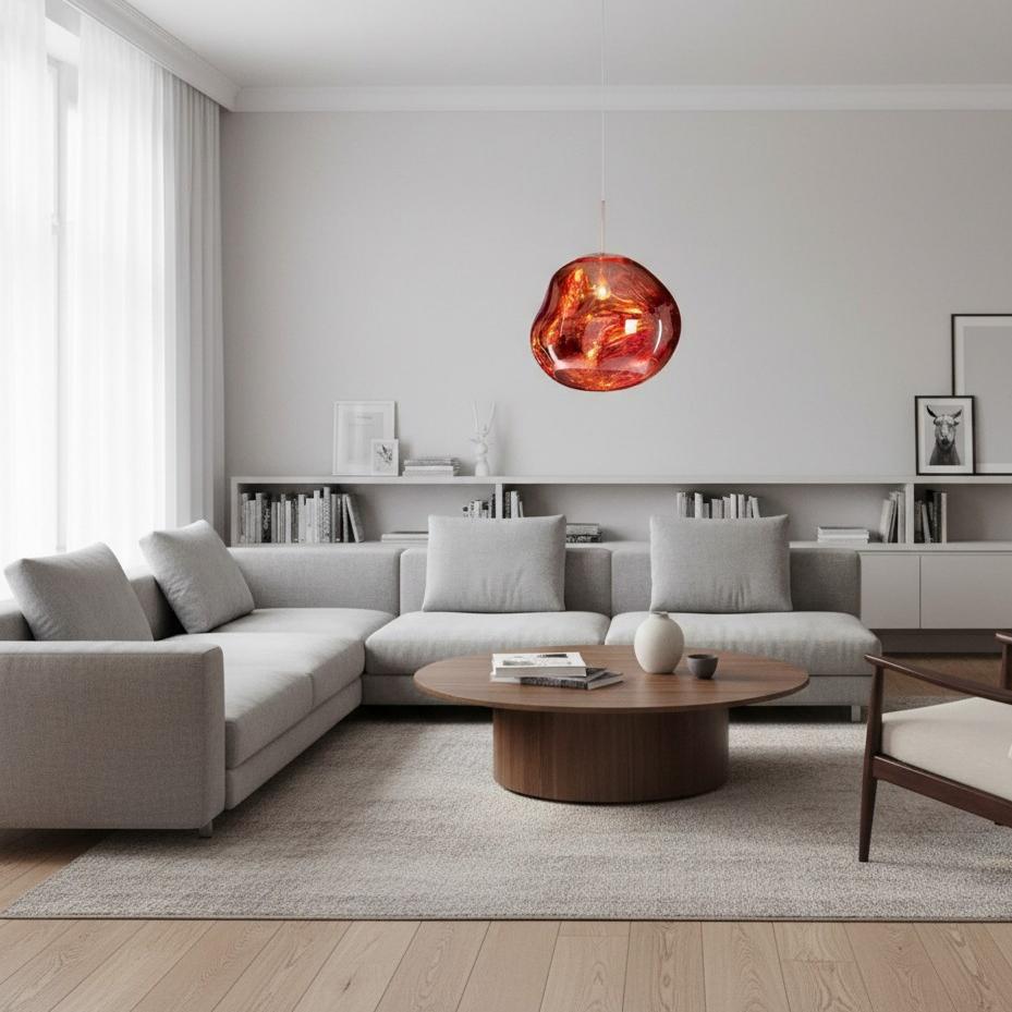 Lampe suspendue Glyador à surface dynamique - suspension moderne pour intérieur N28 | Esilora