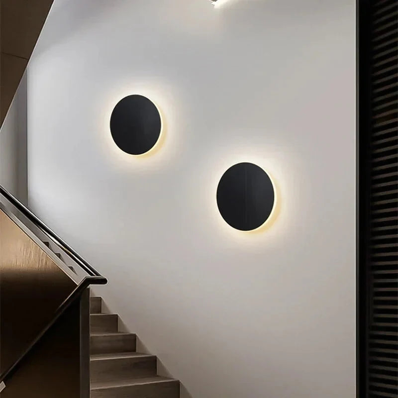 Modern Nordic Round Aluminum Minimalist LED Wall Light | Esilora