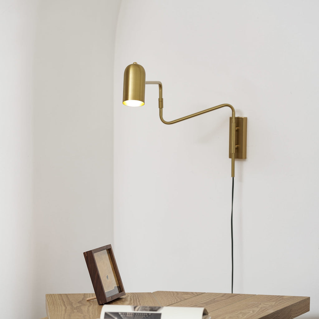 Adjustable Arm Plug In Wall Lamp | Esilora