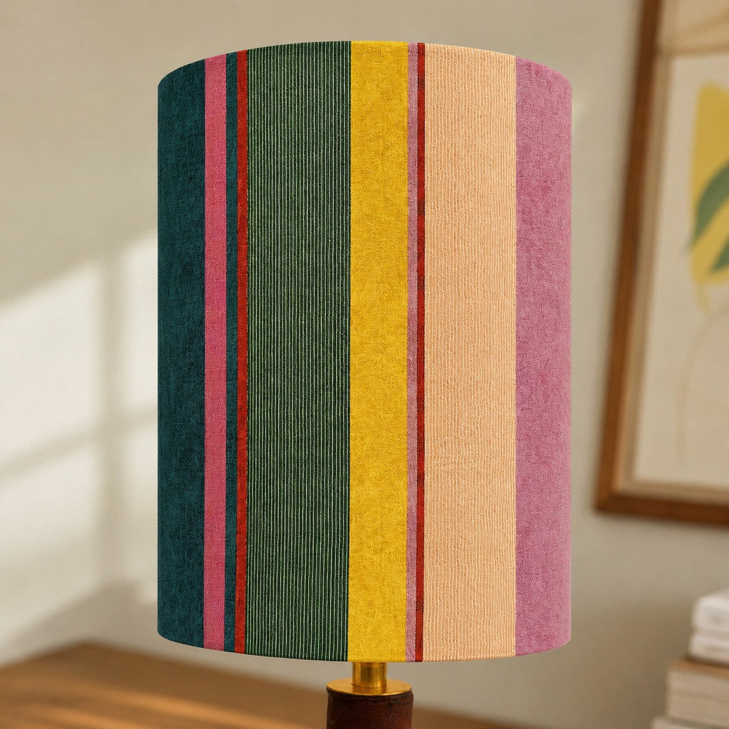 Liberty-Style Fabric Shade Ceramic Table Lamp for Bedside Ambient Lighting | Esilora