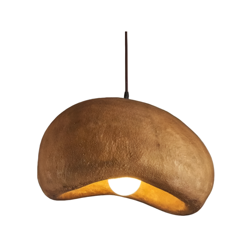 Wabi-Sabi Coffee Cloud Japandi Resin Pendant Light | Esilora