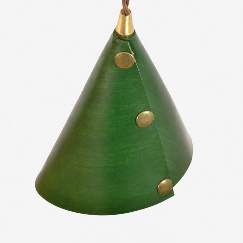 Leather Cone Pendant Lamp | Esilora