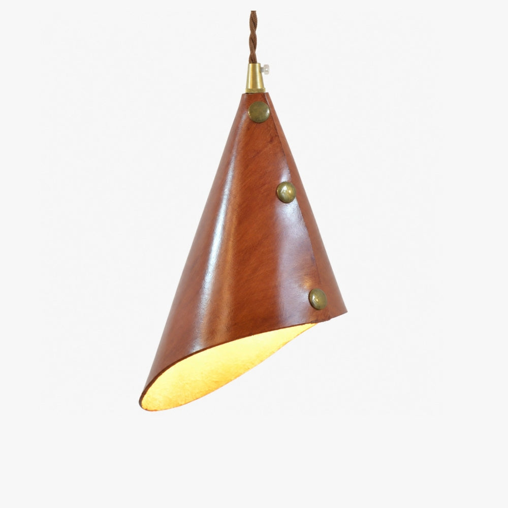 Leather Cone Pendant Lamp | Esilora