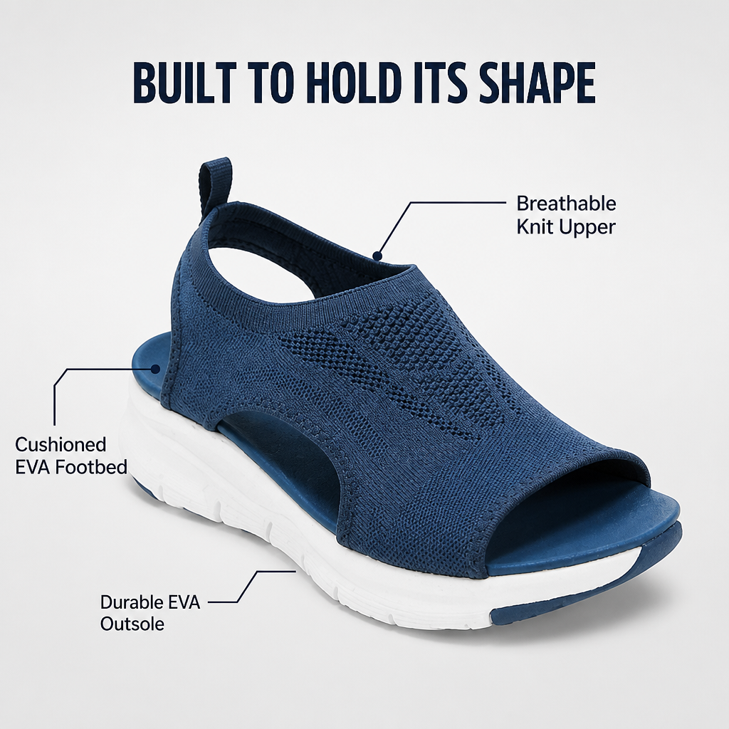 SlingFlexie – prodyšné pletené sandály typu slingback s pohodlnou podporou klenby - Esilora