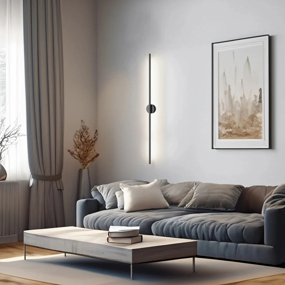 Modern Black Aluminum Wall Light | Esilora