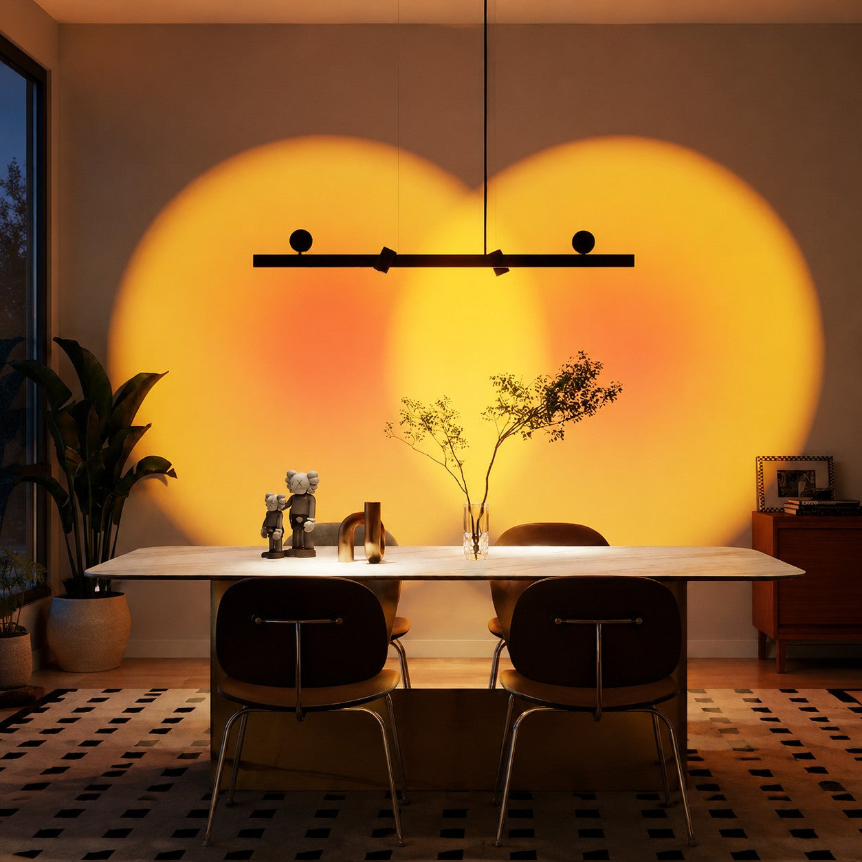 Linear Wall-Wash Dining Pendant Light | Esilora