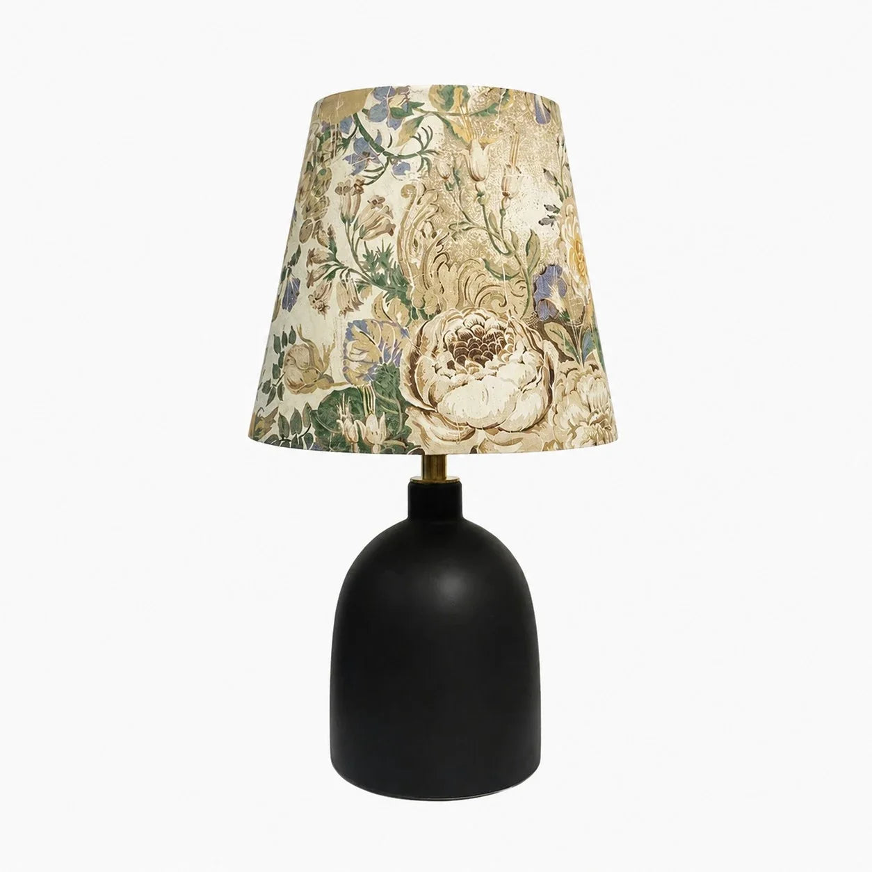 Ceramiczna lampa stołowa Liberty z tkaninowym kwiatowym kloszem | Esilora