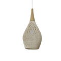 Ręcznie wykonana wisząca lampa z rattanu w formie gobelinu | Esilora