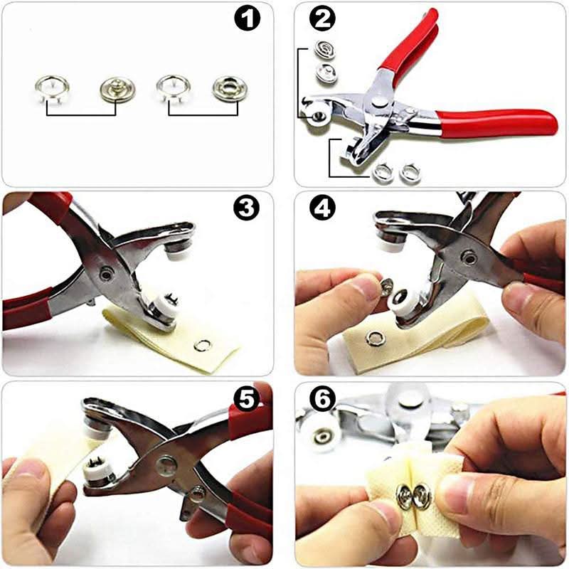 Snap Fastener Set - Secure Buttons Easily Without Drilling or Hassle - Esilora