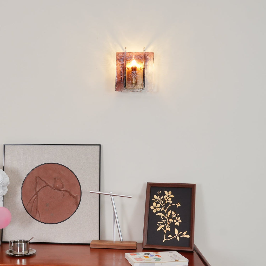 Verdura Architectural Wall Mounted Lamp with Glass Panel Design | Esilora