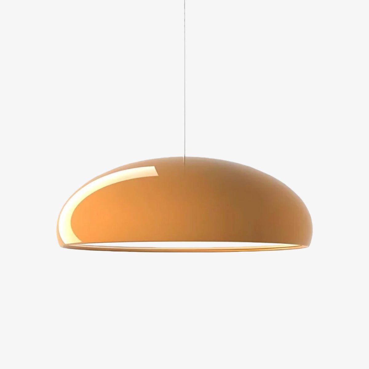 Lámpara colgante Haelen con forma de cuenco colorido - pantalla metálica moderna para comedor | Esilora