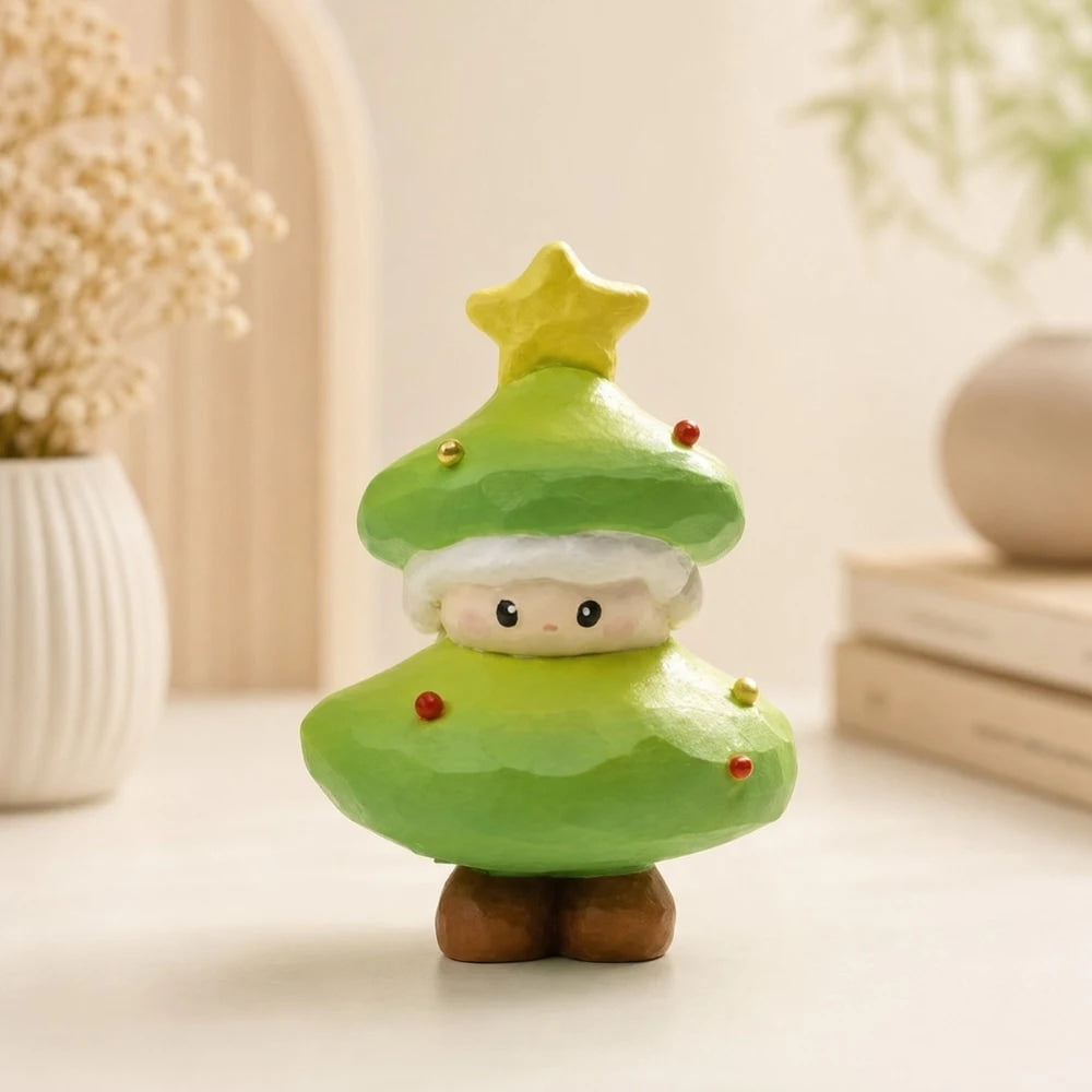 Handmade Wooden Christmas Character Ornaments for Shelf and Table Decor | Esilora