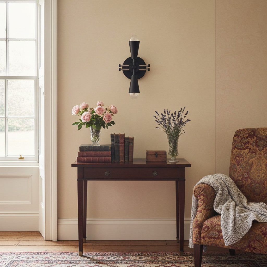 Pyralis Cone Silhouette Wall Lamp – Modern Industrial Style Sconce for Hallway & Entry | Esilora