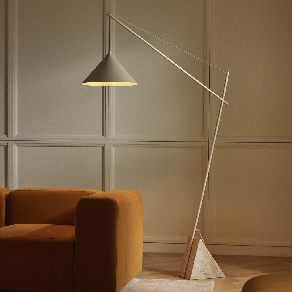 Grande Travertine Floor Lamp | Esilora